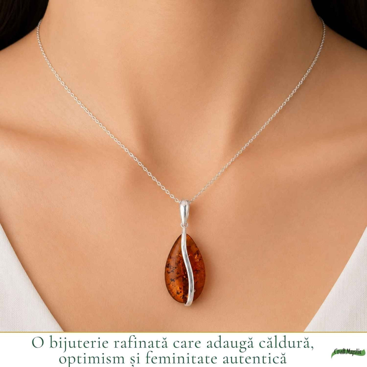 Colier cu Chihlimbar, Argint 925 – CraftMystic