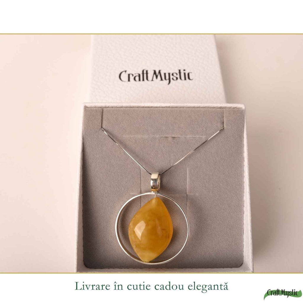 Colier cu Chihlimbar, Argint 925 – CraftMystic