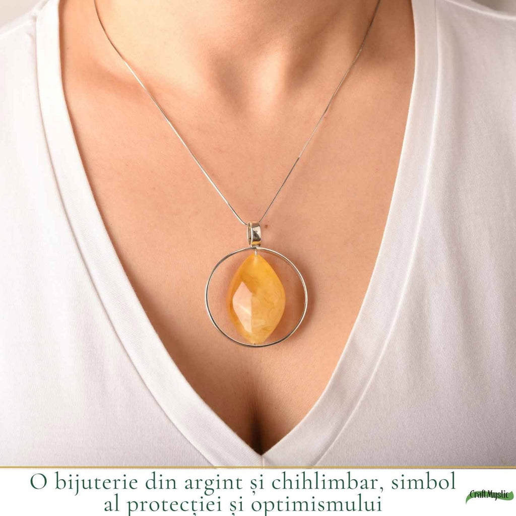 Colier cu Chihlimbar, Argint 925 – CraftMystic