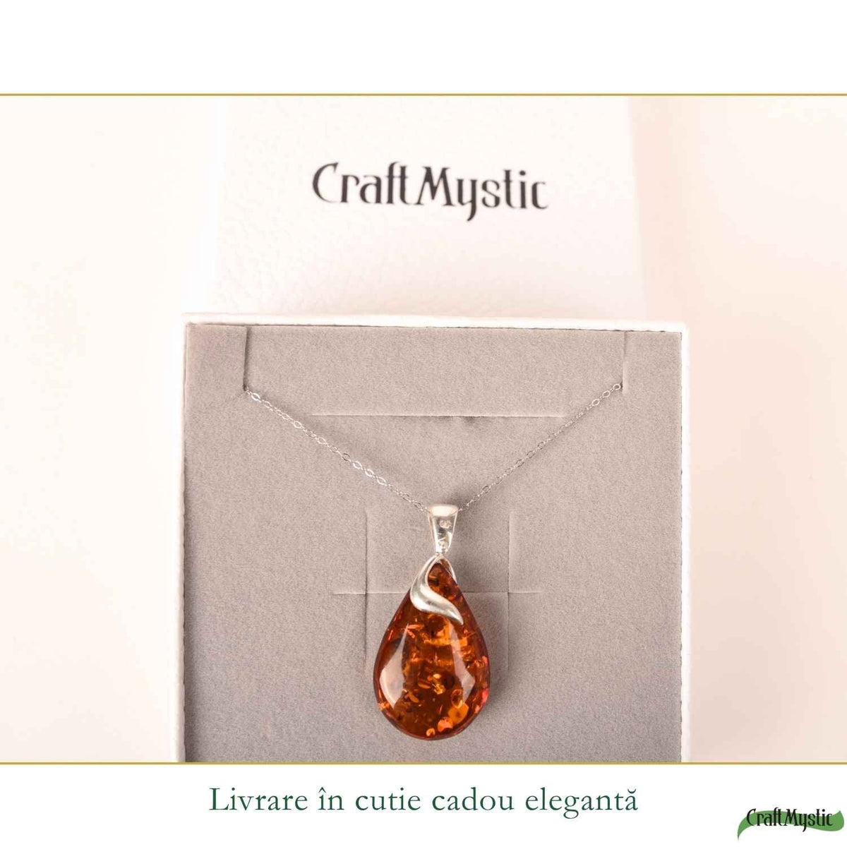 Colier cu Chihlimbar, Argint 925 – CraftMystic
