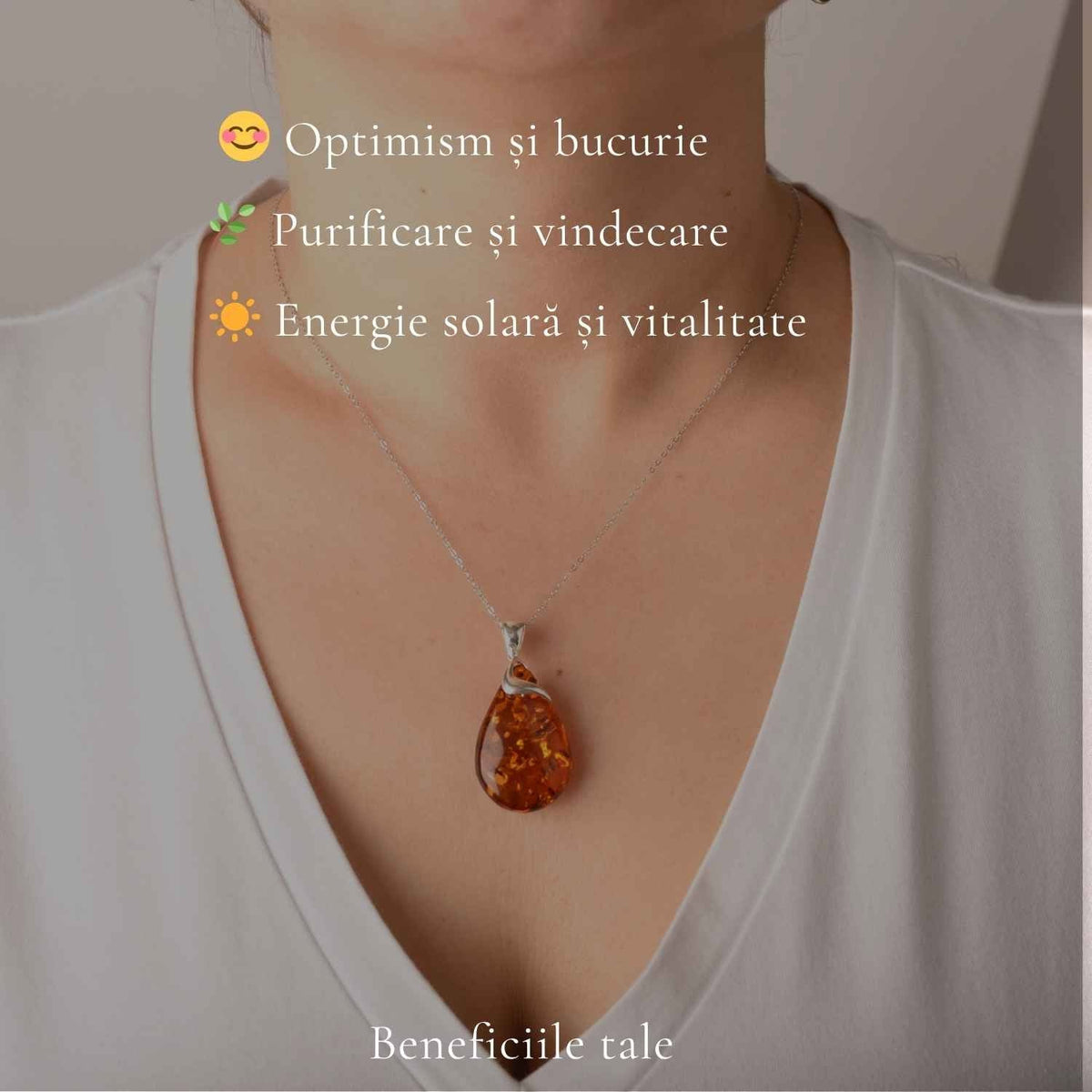 Colier cu Chihlimbar, Argint 925 – CraftMystic