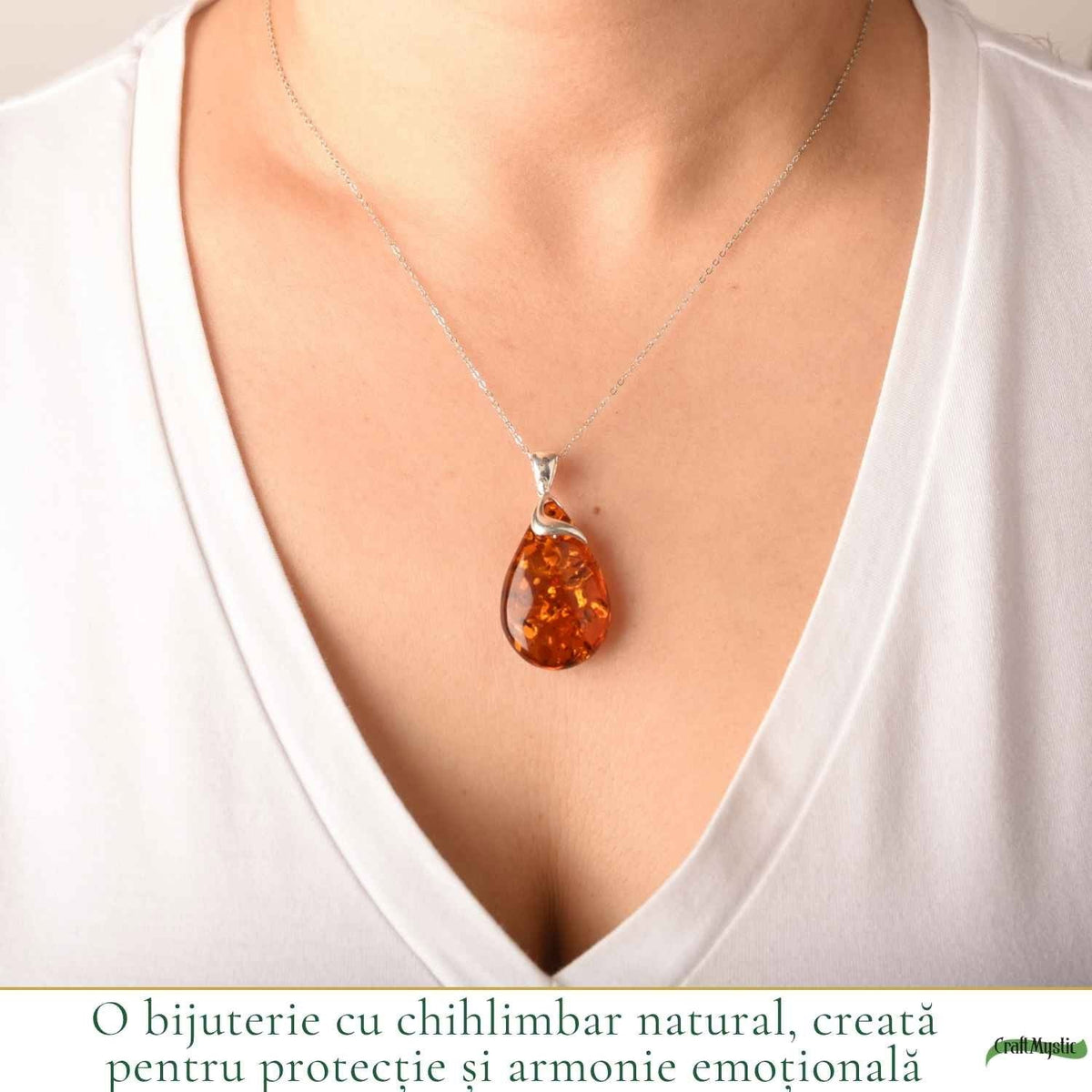 Colier cu Chihlimbar, Argint 925 – CraftMystic