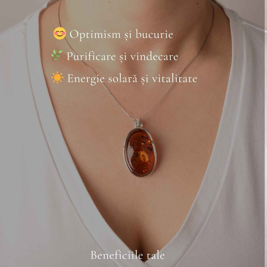 Colier cu Chihlimbar, Argint 925 – CraftMystic