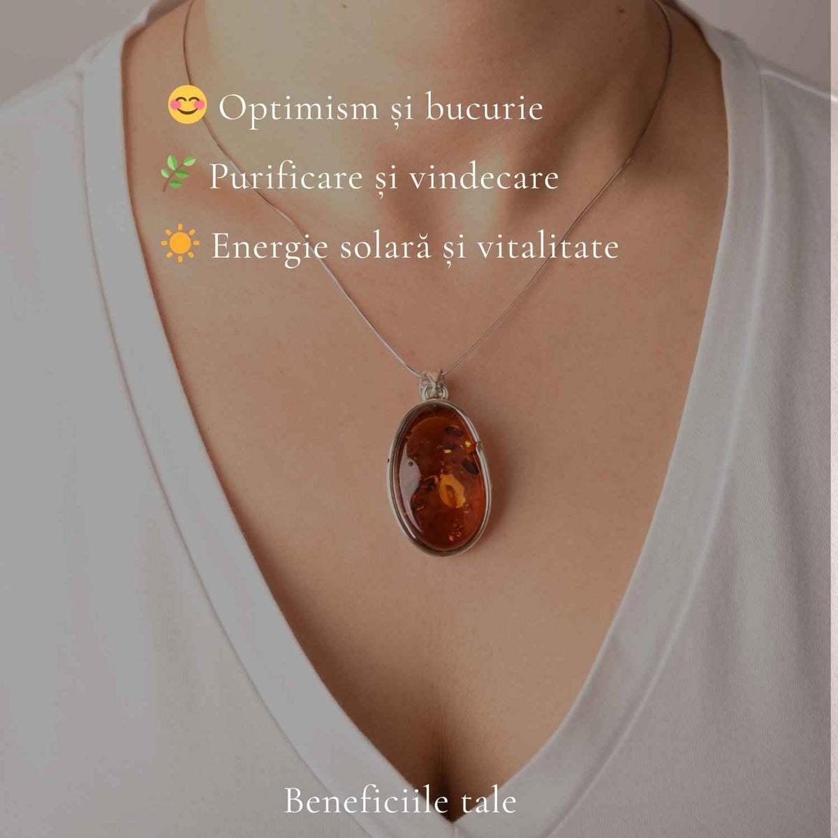 Colier cu Chihlimbar, Argint 925 – CraftMystic