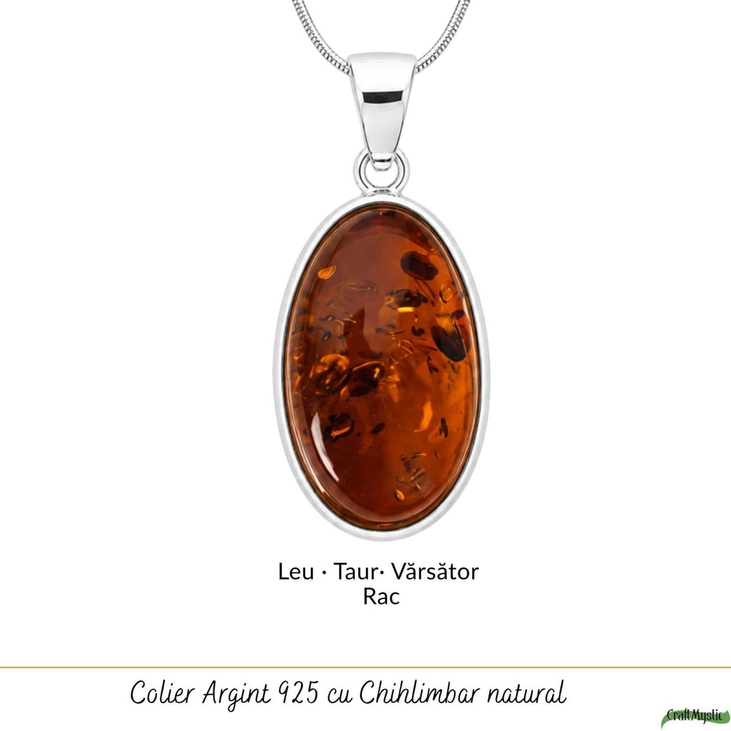 Colier cu Chihlimbar, Argint 925 – CraftMystic