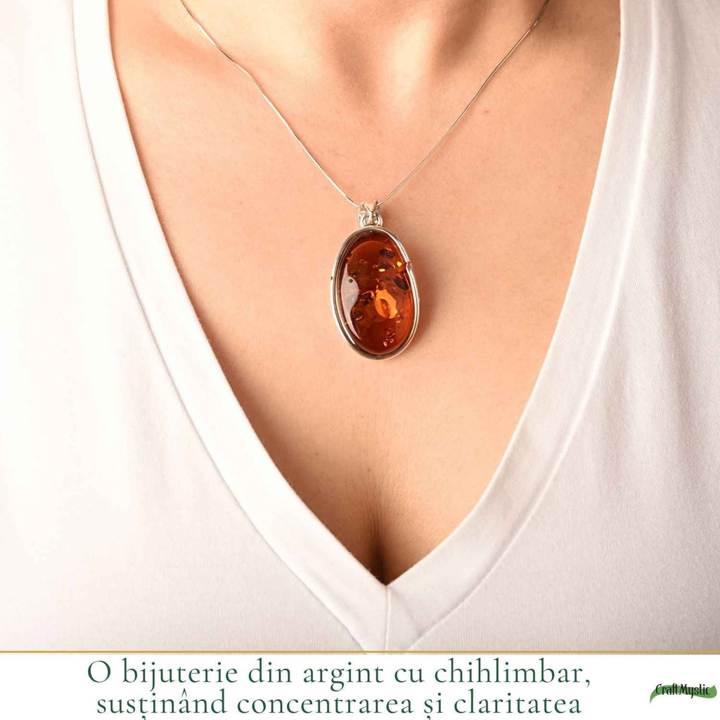 Colier cu Chihlimbar, Argint 925 – CraftMystic