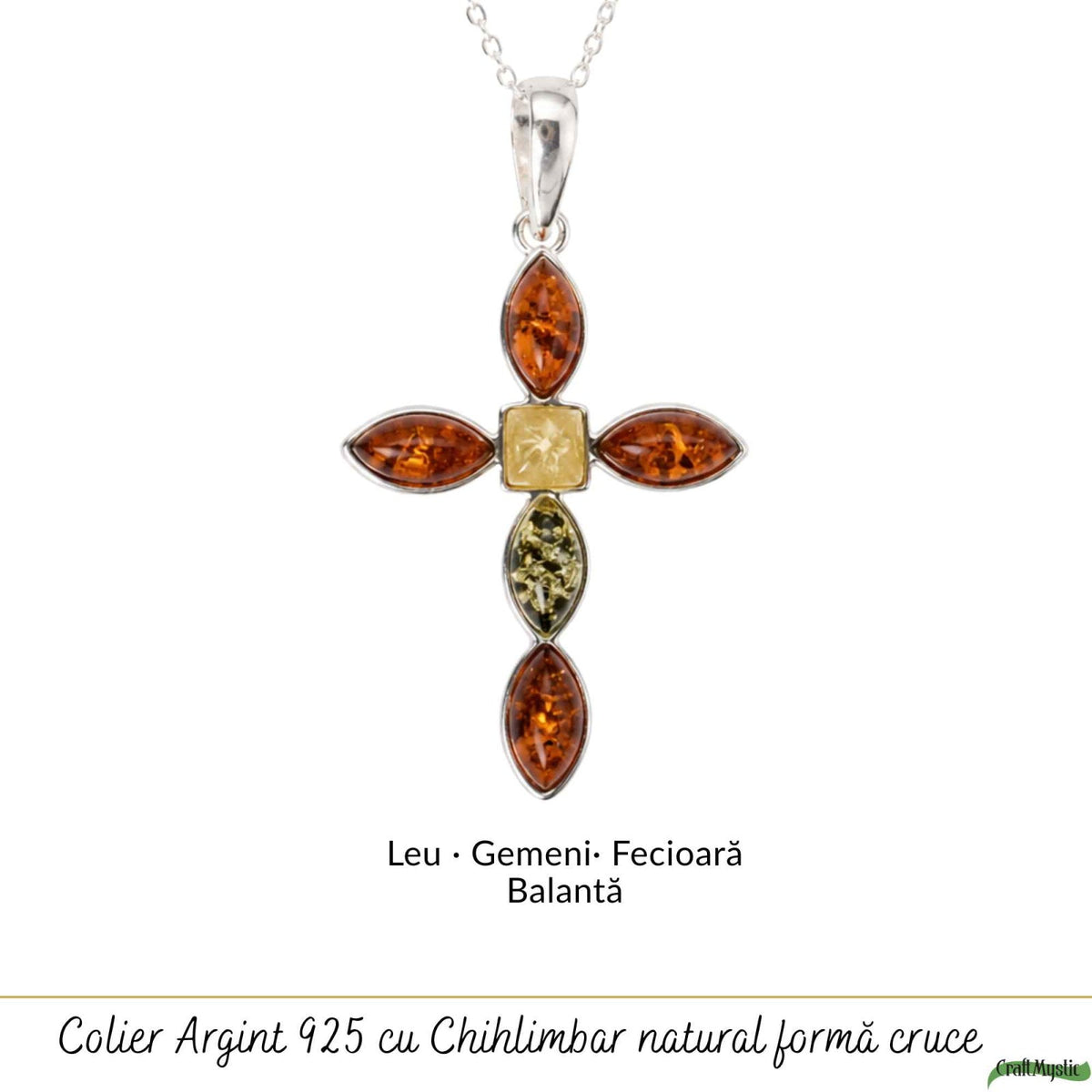 Colier cu Chihlimbar, Argint 925 – CraftMystic