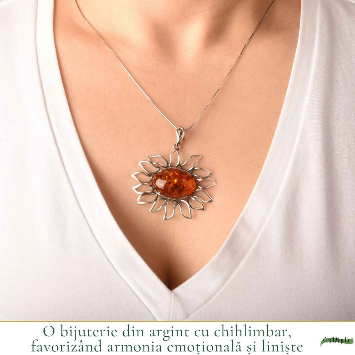 Colier cu Chihlimbar, Argint 925 – CraftMystic