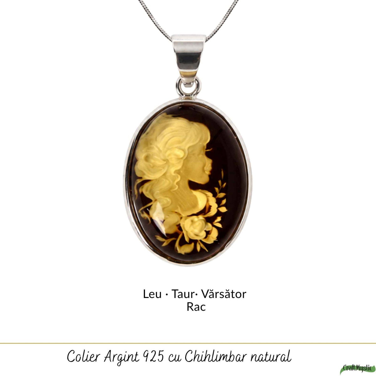 Colier cu Chihlimbar, Argint 925 – CraftMystic