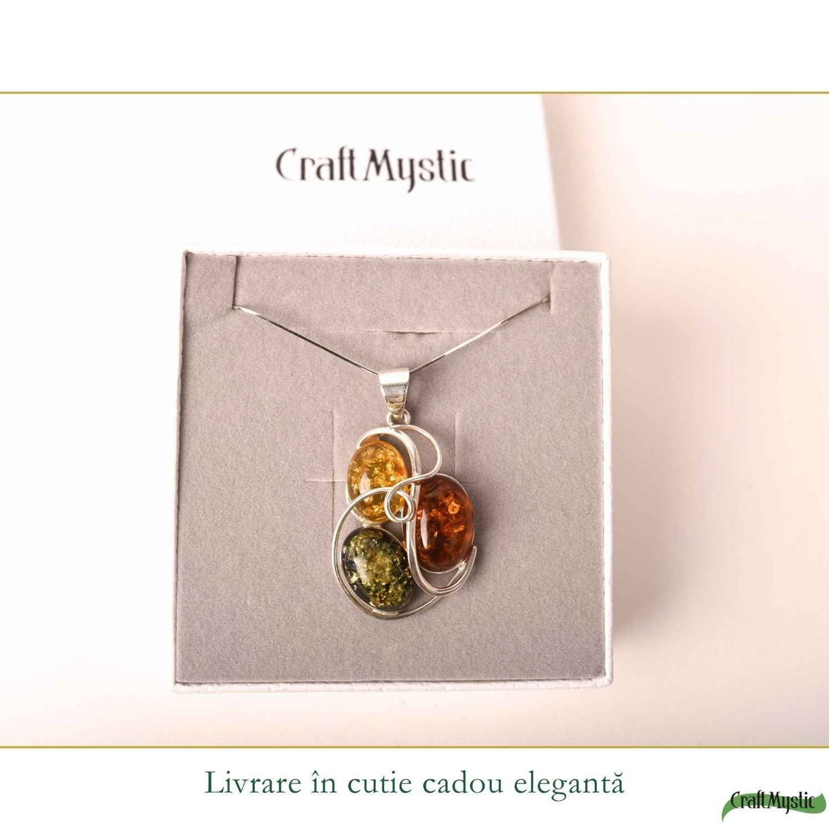 Colier cu Chihlimbar, Argint 925 – CraftMystic