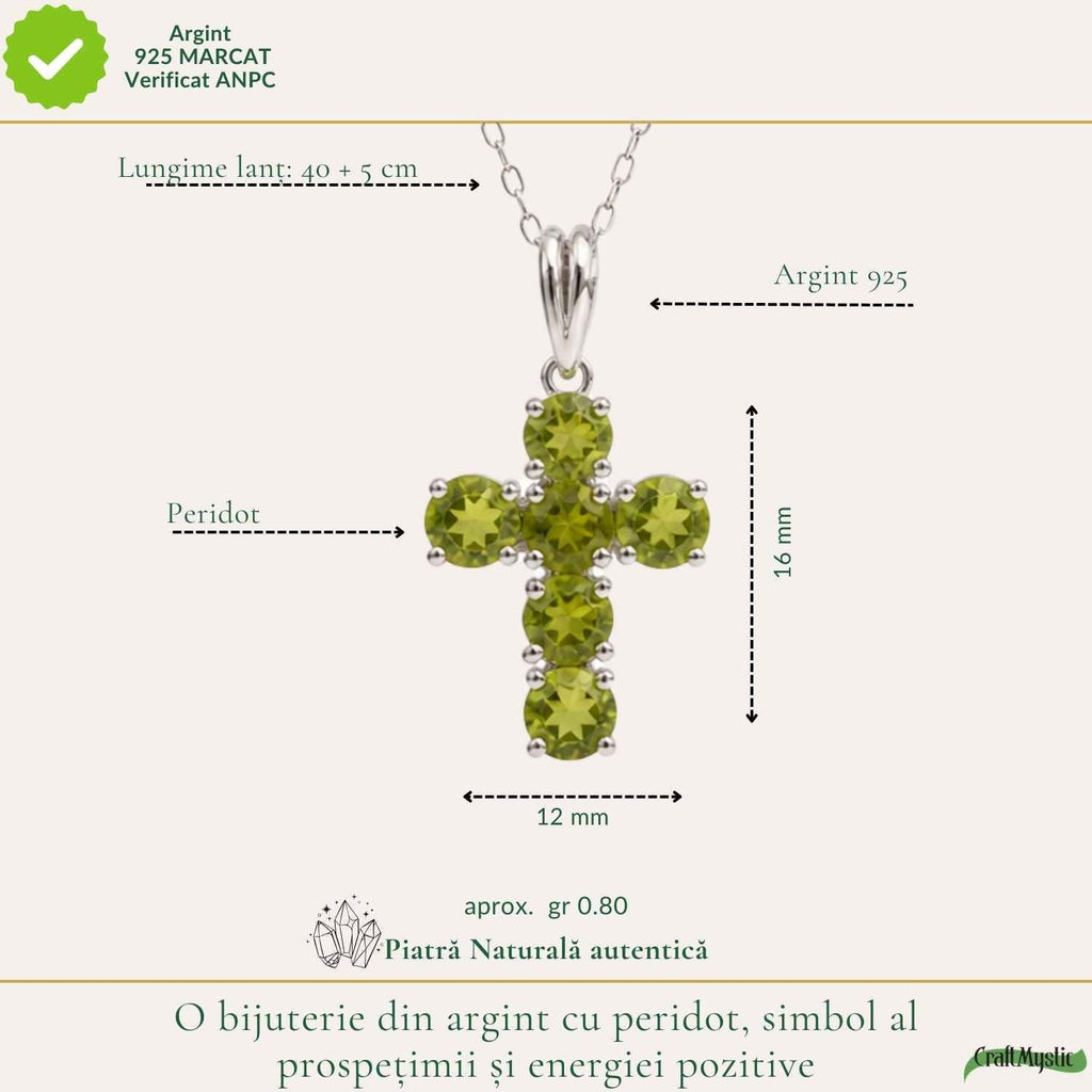 Colier cu Peridot, Argint 925 – CraftMystic