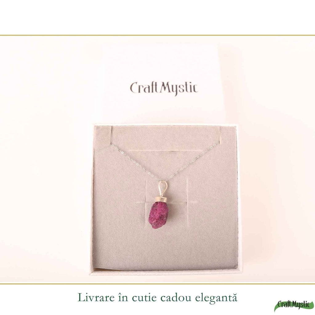 Colier cu Rubin, Argint 925 – CraftMystic
