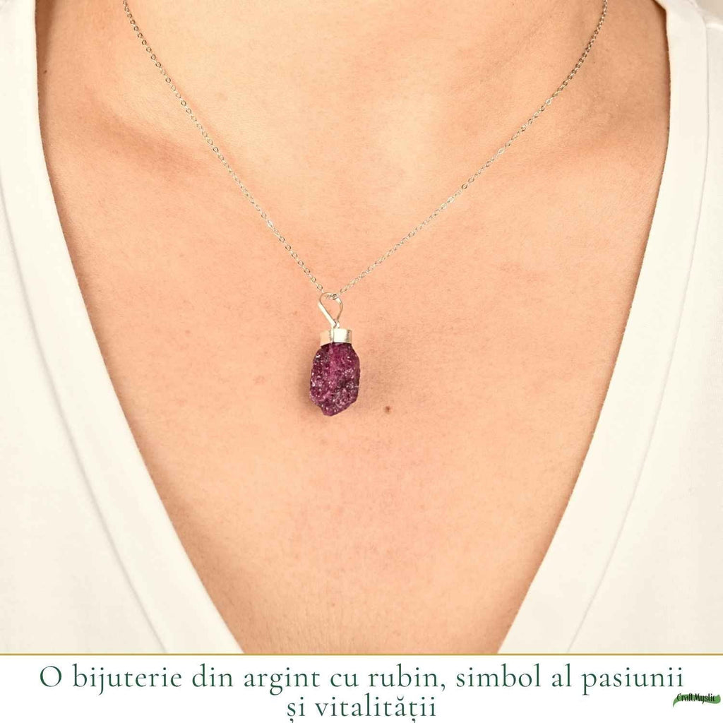 Colier cu Rubin, Argint 925 – CraftMystic