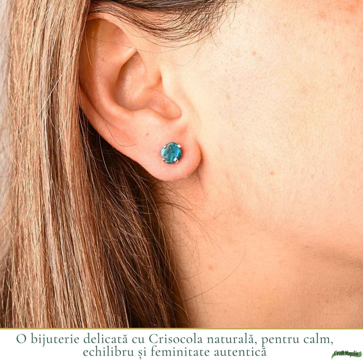 Cercei cu Crisocol, Argint 925 – CraftMystic