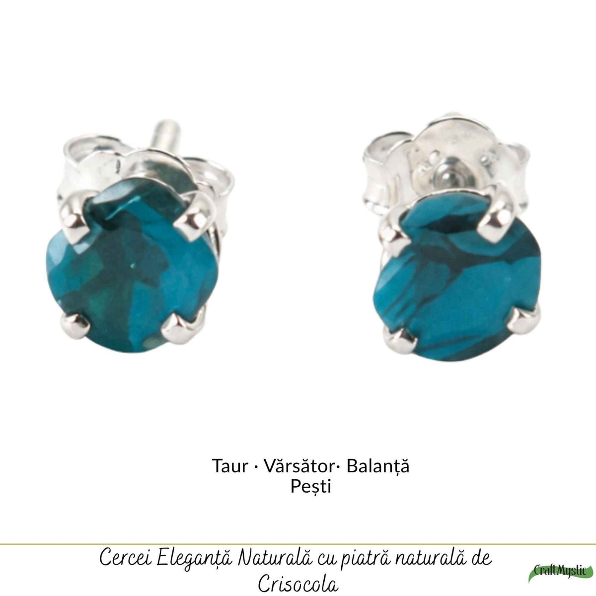 Cercei cu Crisocol, Argint 925 – CraftMystic