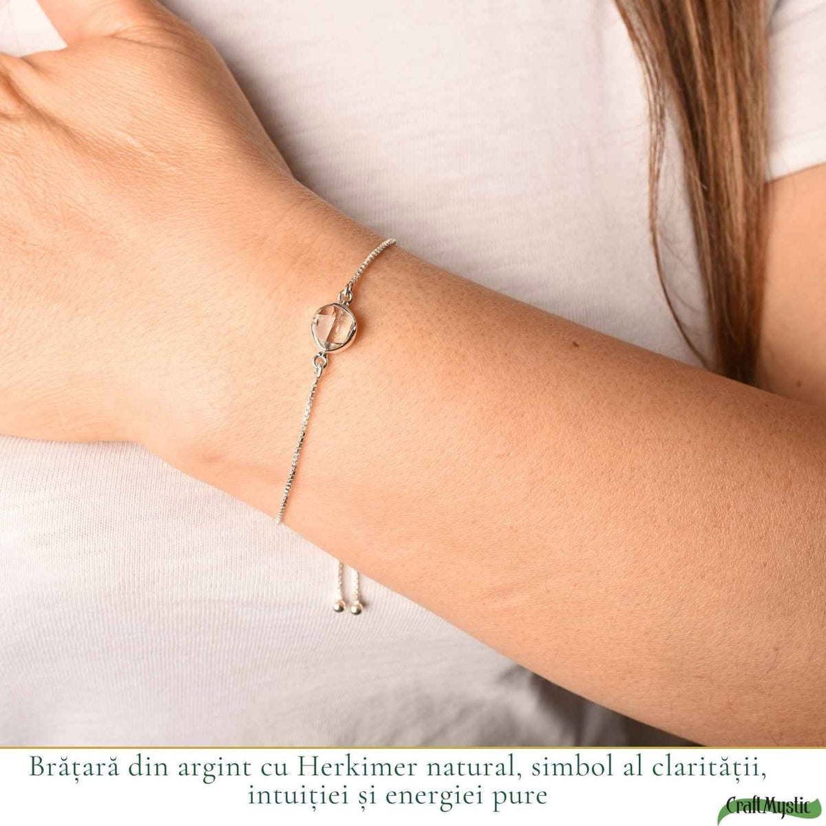 Brățară cu Diamant Herkimer, Argint 925 – CraftMystic