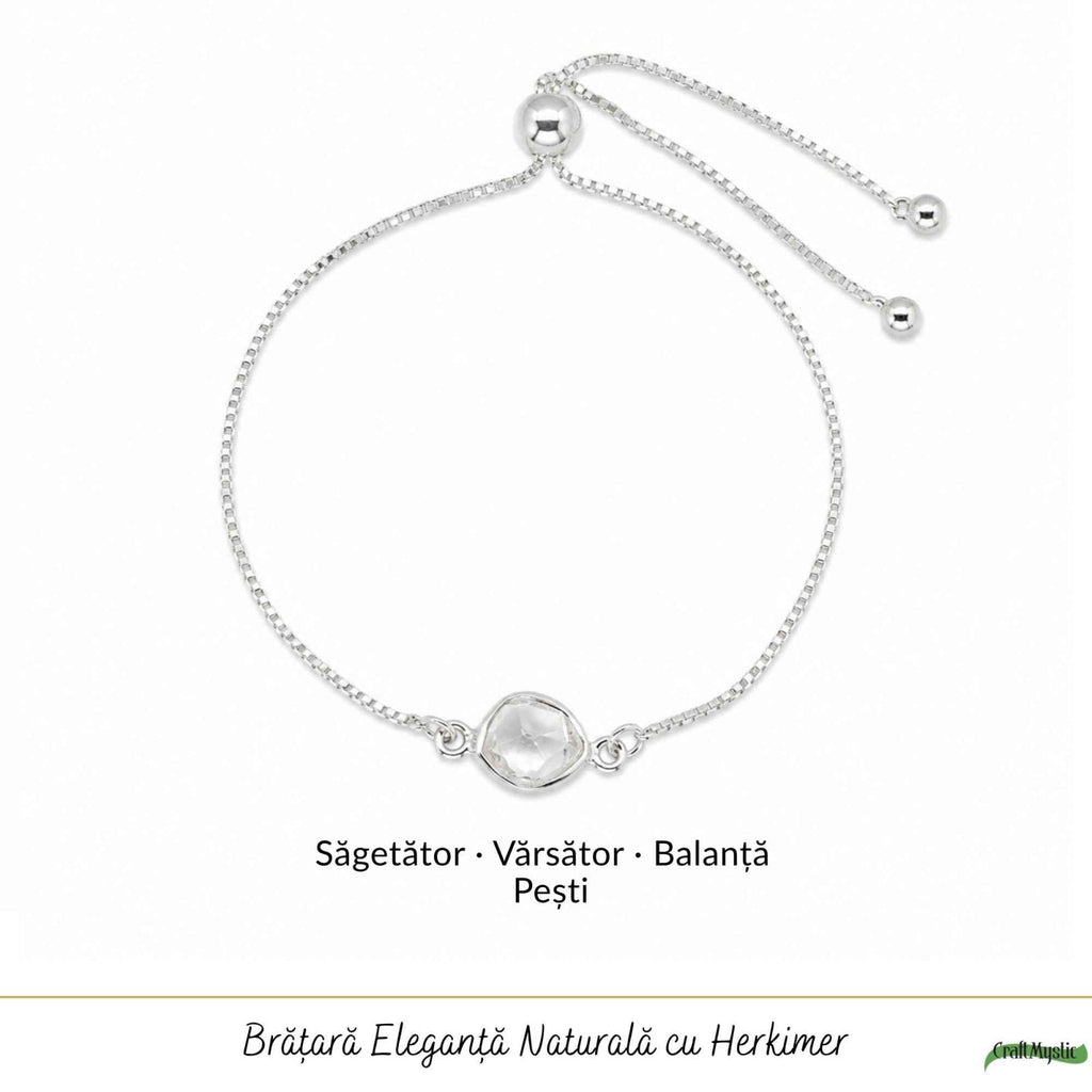 Brățară cu Diamant Herkimer, Argint 925 – CraftMystic