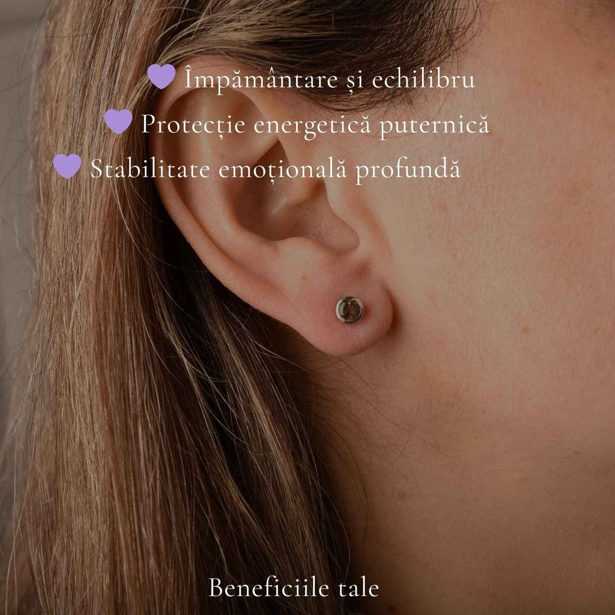 Cercei cu Cuarț Fumuriu, Argint 925 – CraftMystic