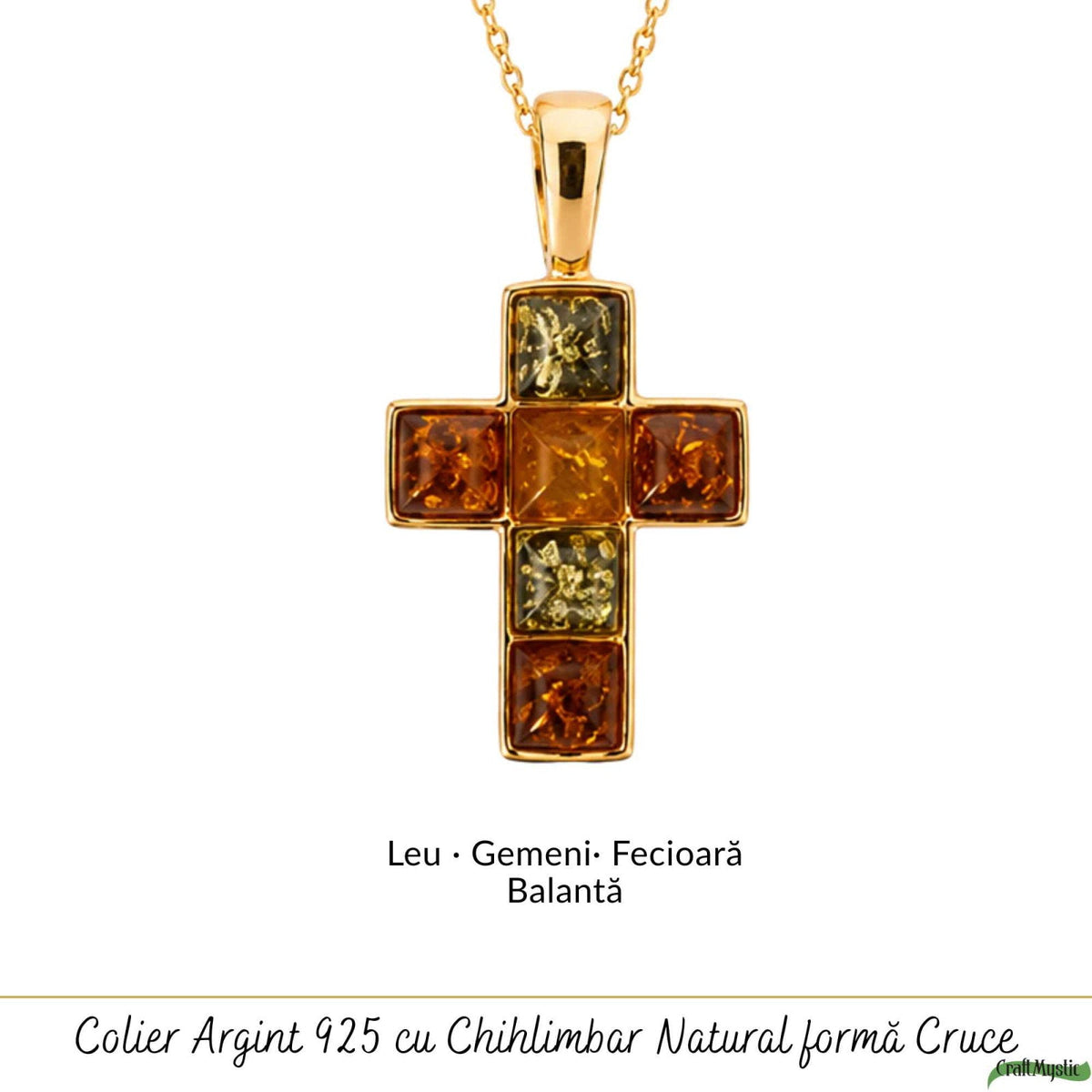 Colier cu Chihlimbar, Argint 925 – CraftMystic
