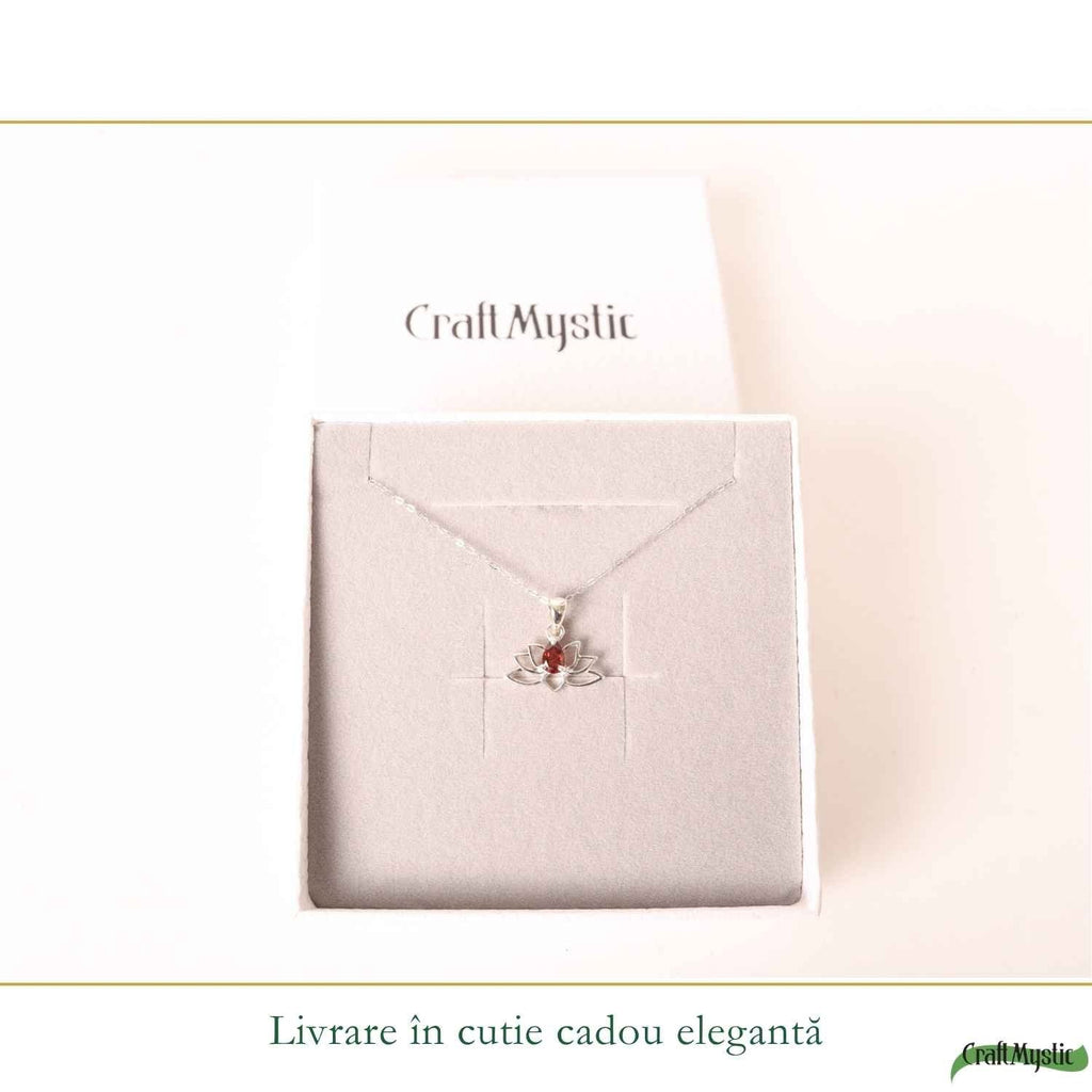 Colier cu Granat, Argint 925 – CraftMystic