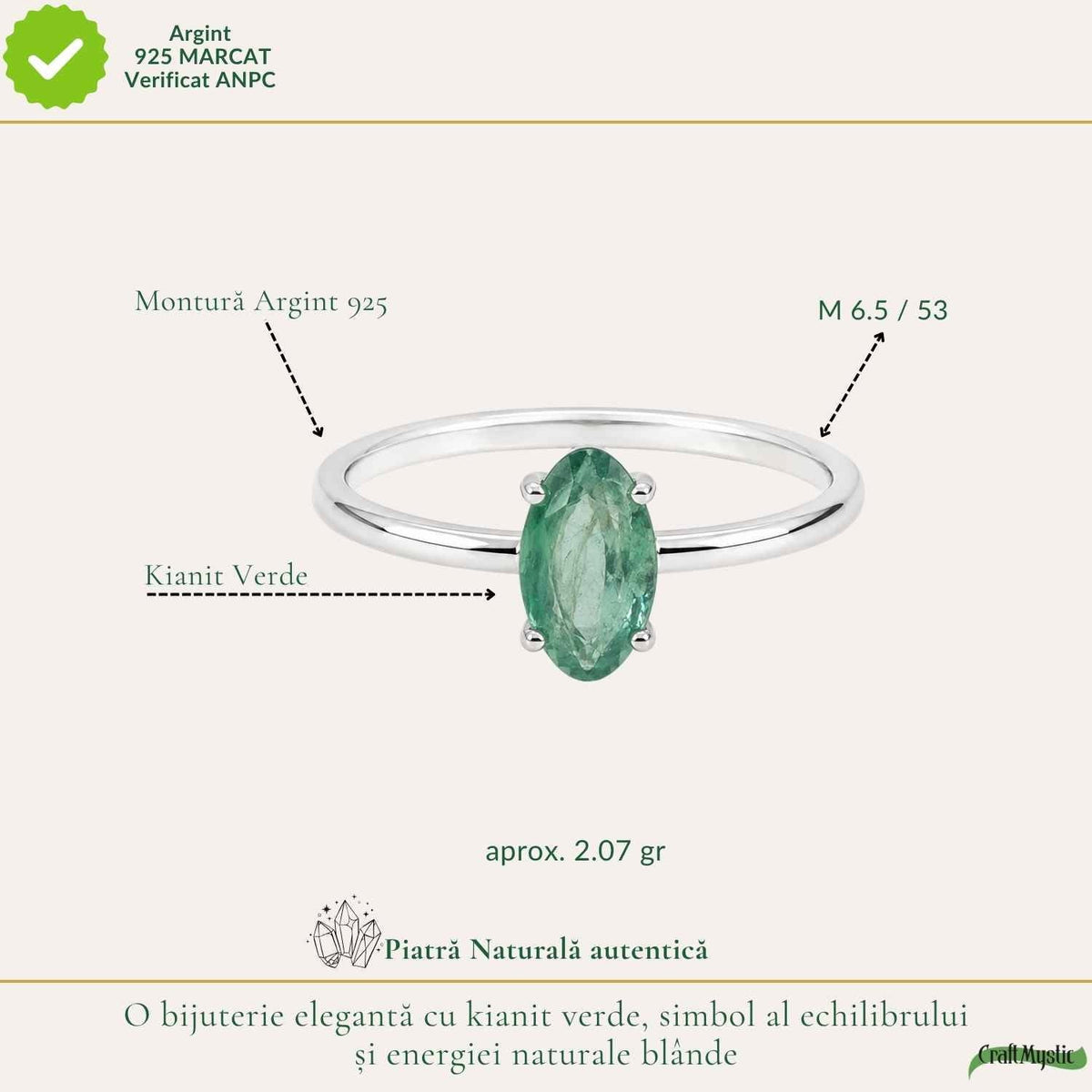 Inel cu Kyanit, Argint 925 – CraftMystic