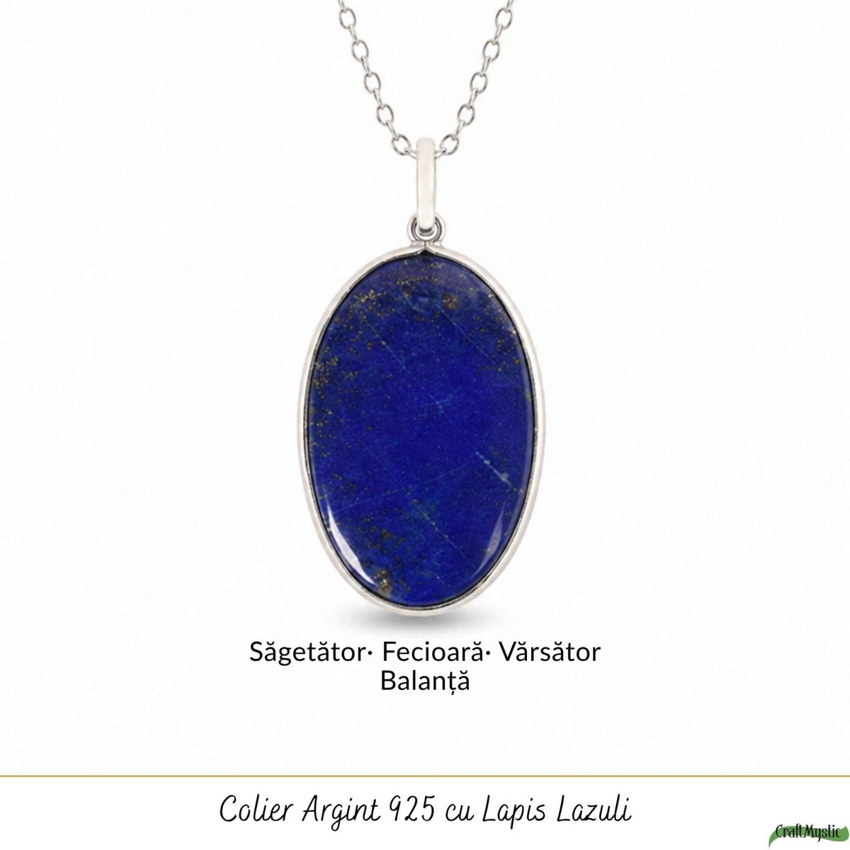 Colier cu Lapis Lazuli, Argint 925 – CraftMystic