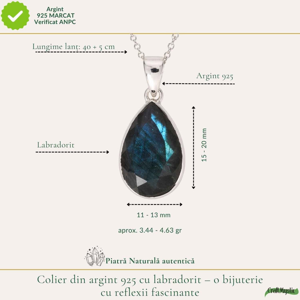Colier cu Labradorit, Argint 925 – CraftMystic