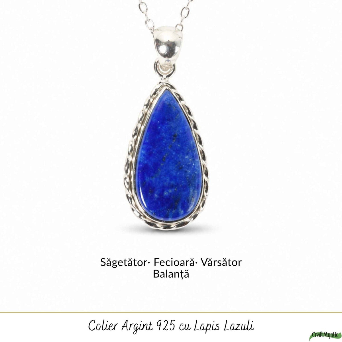Colier cu Lapis Lazuli, Argint 925 – CraftMystic