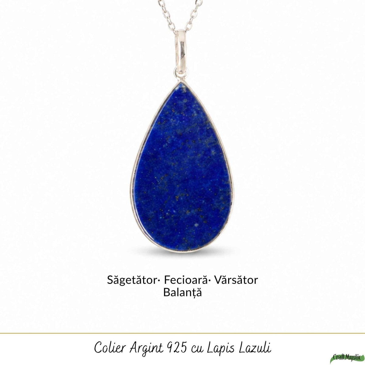 Colier cu Lapis Lazuli, Argint 925 – CraftMystic