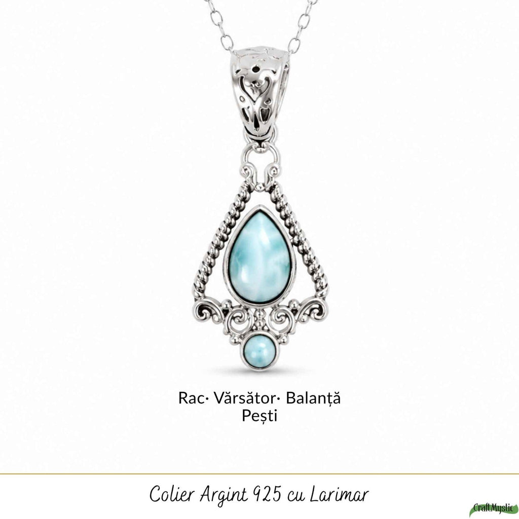 Colier cu Larimar, Argint 925 – CraftMystic