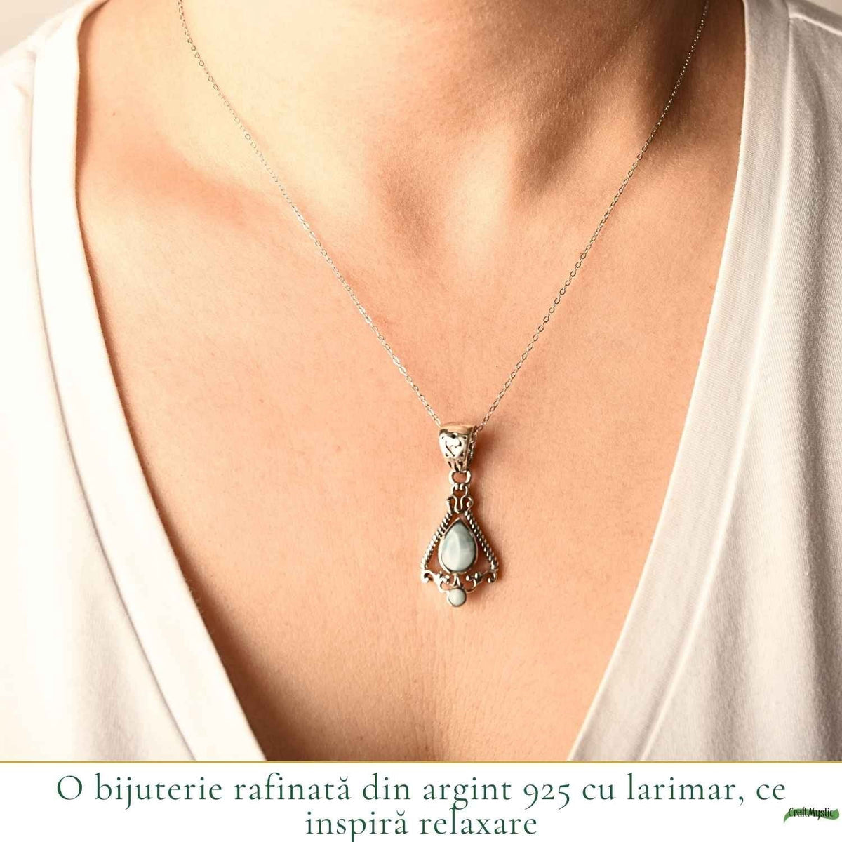 Colier cu Larimar, Argint 925 – CraftMystic
