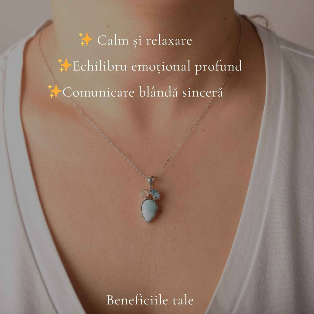 Colier cu Larimar, Argint 925 – CraftMystic