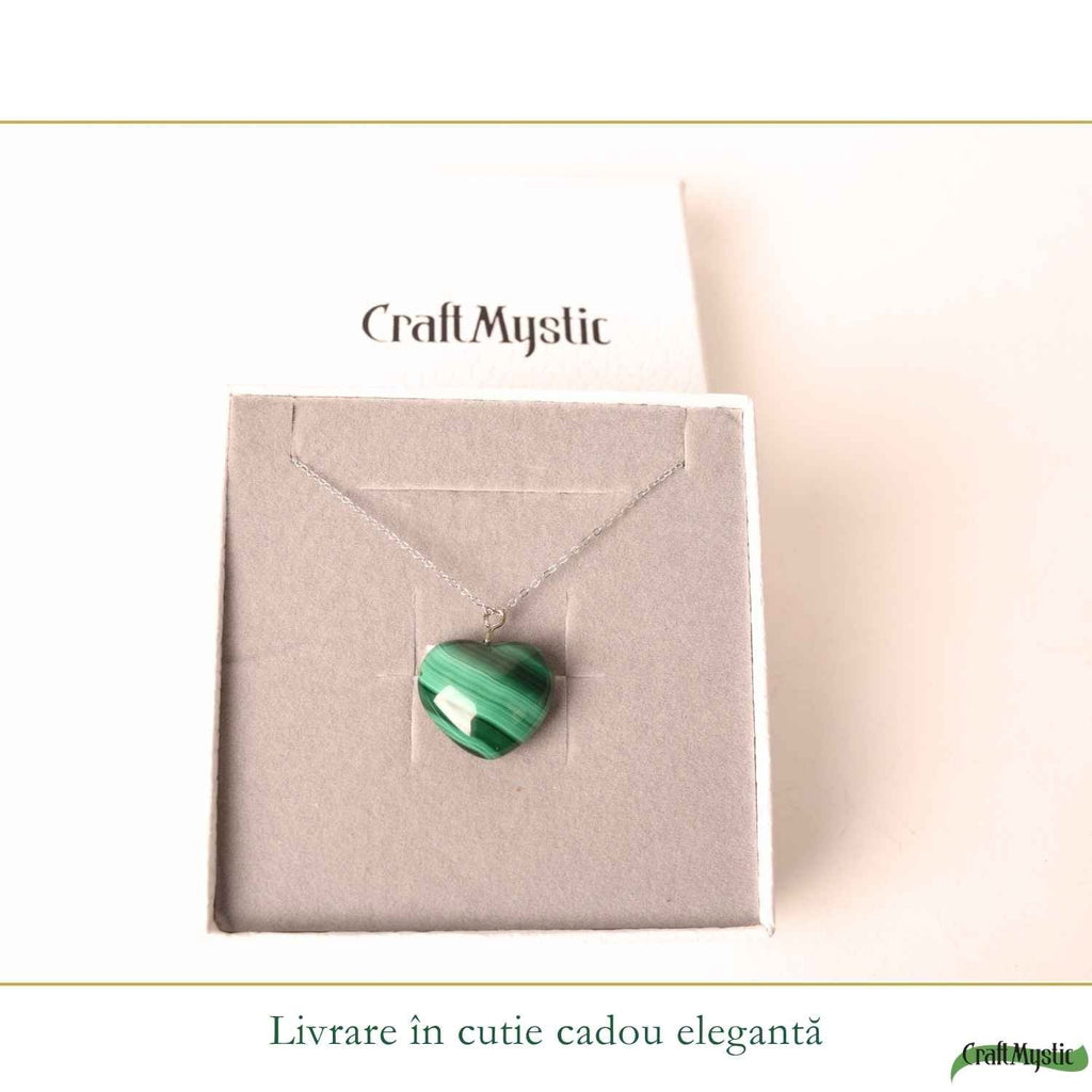 Colier cu Malachit, Argint 925 – CraftMystic