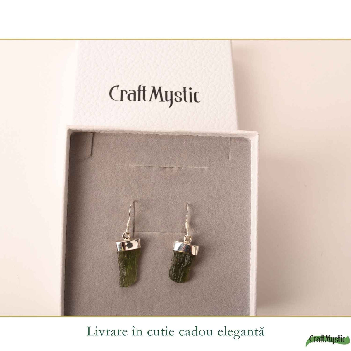 Cercei cu Moldavit, Argint 925 – CraftMystic