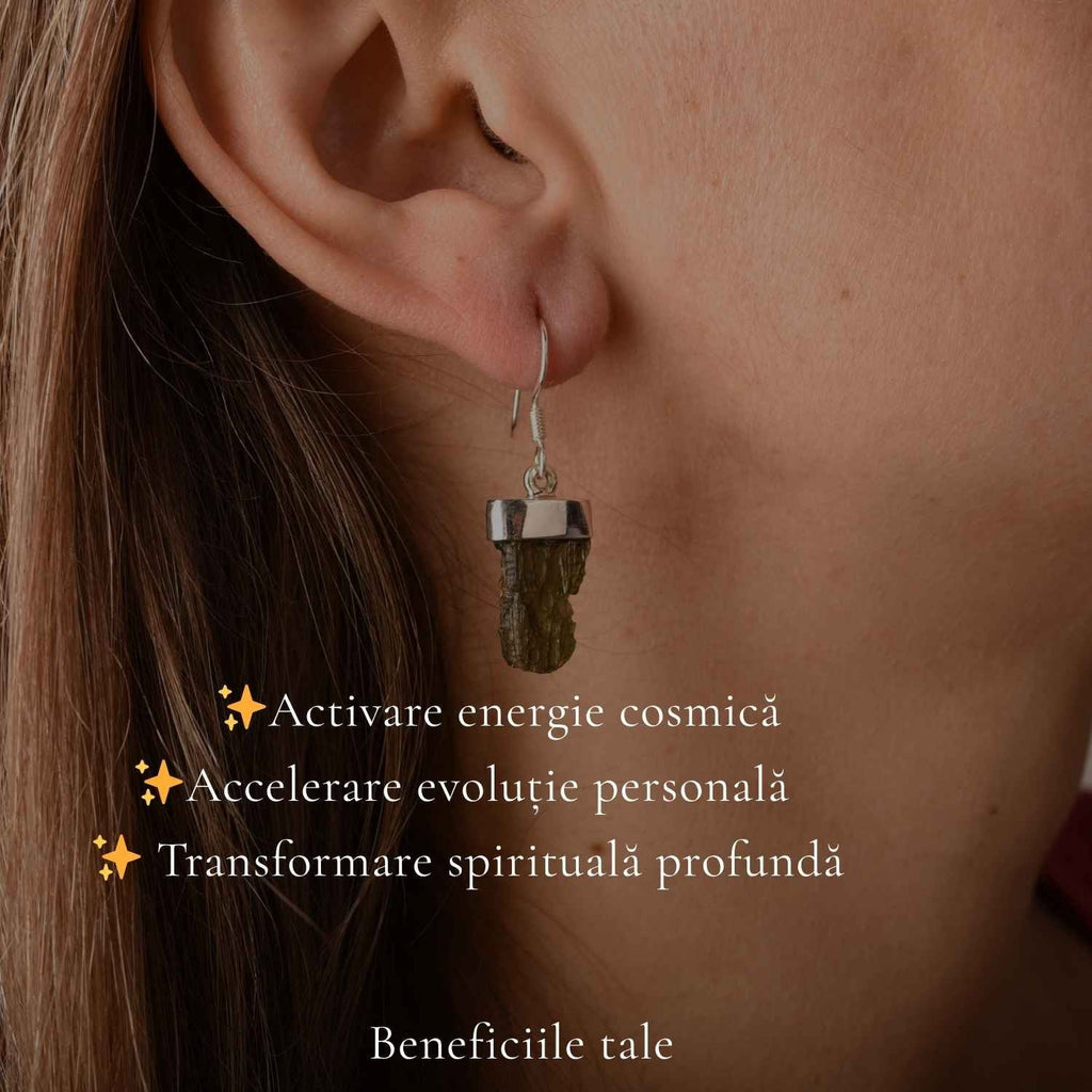 Cercei cu Moldavit, Argint 925 – CraftMystic