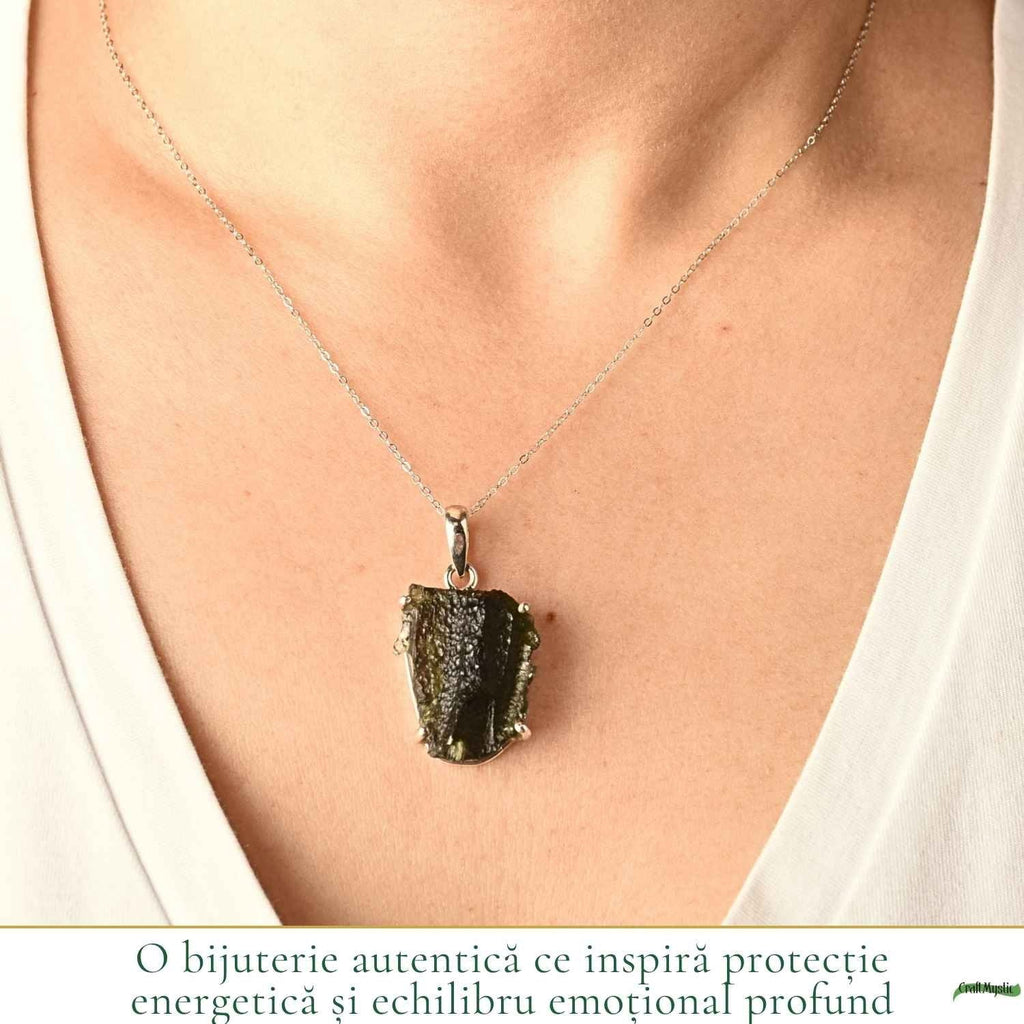 Colier cu Moldavit – CraftMystic