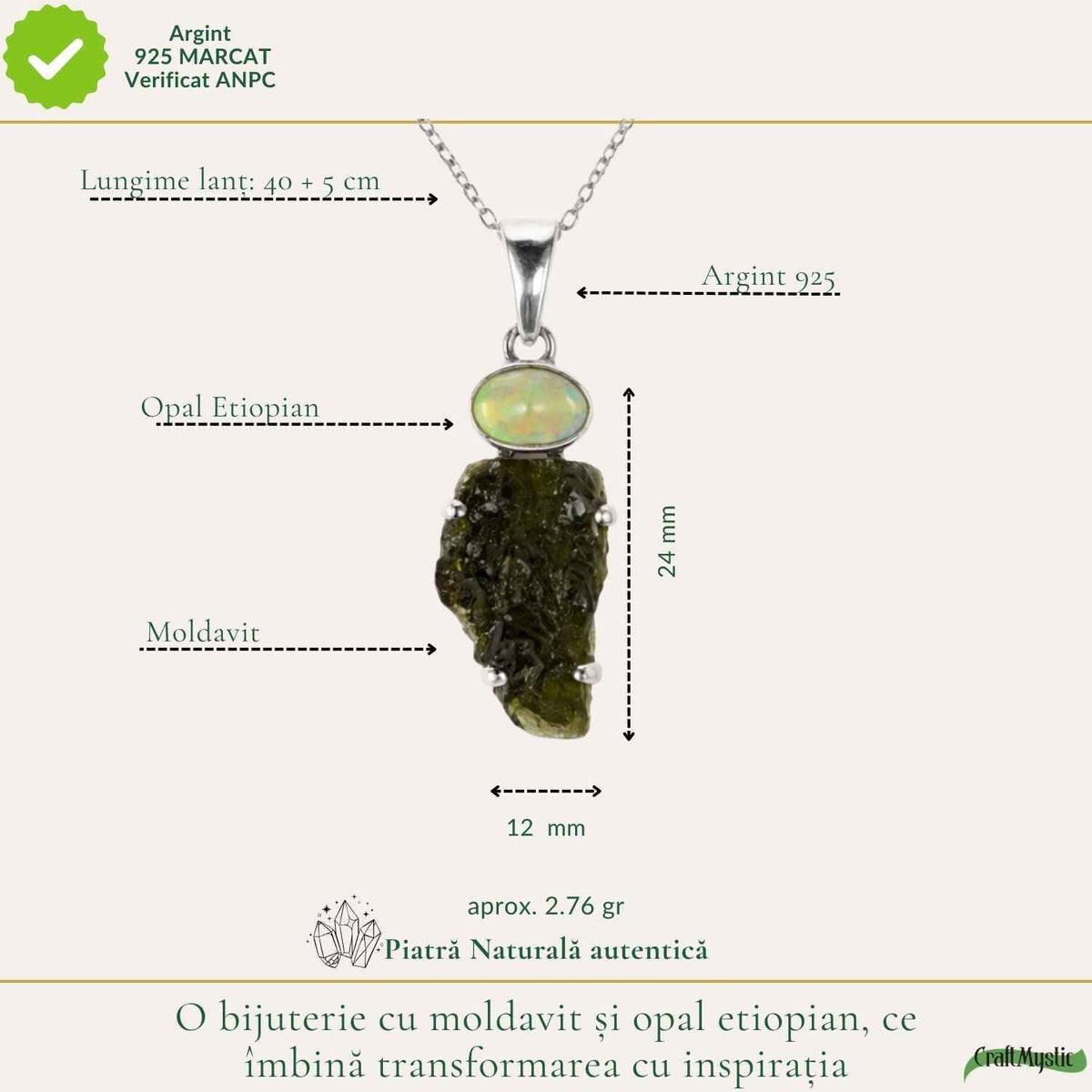 Colier cu pietre semiprețioase – CraftMystic