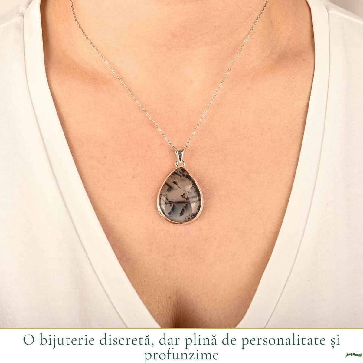 Colier cu Opal Dendritic, Argint 925 – CraftMystic
