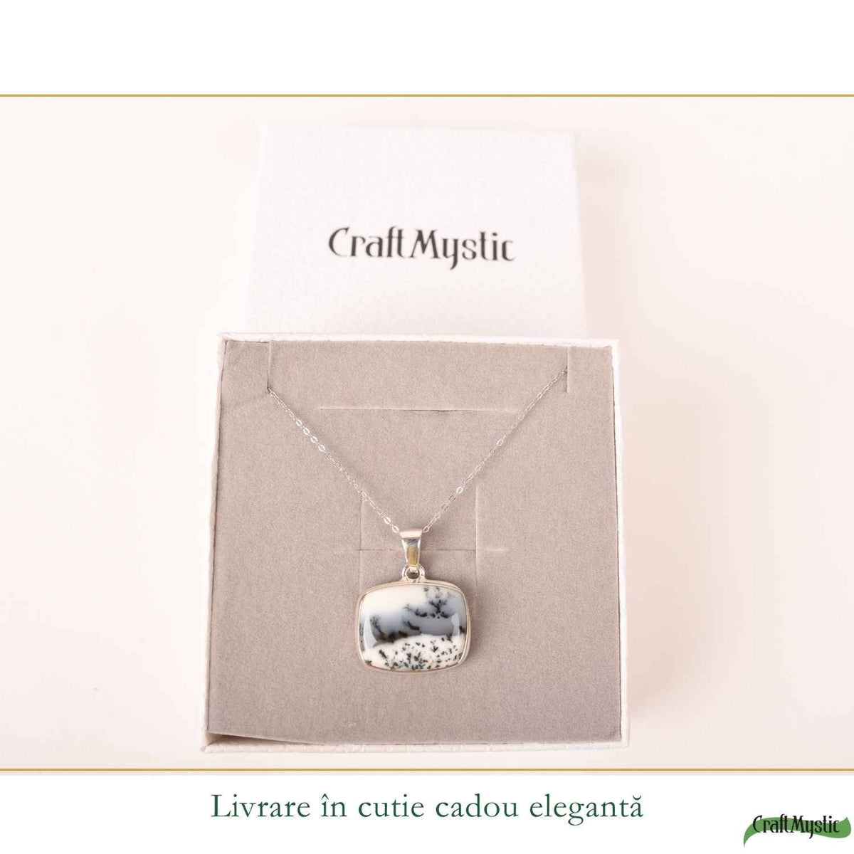 Colier cu Opal Dendritic, Argint 925 – CraftMystic