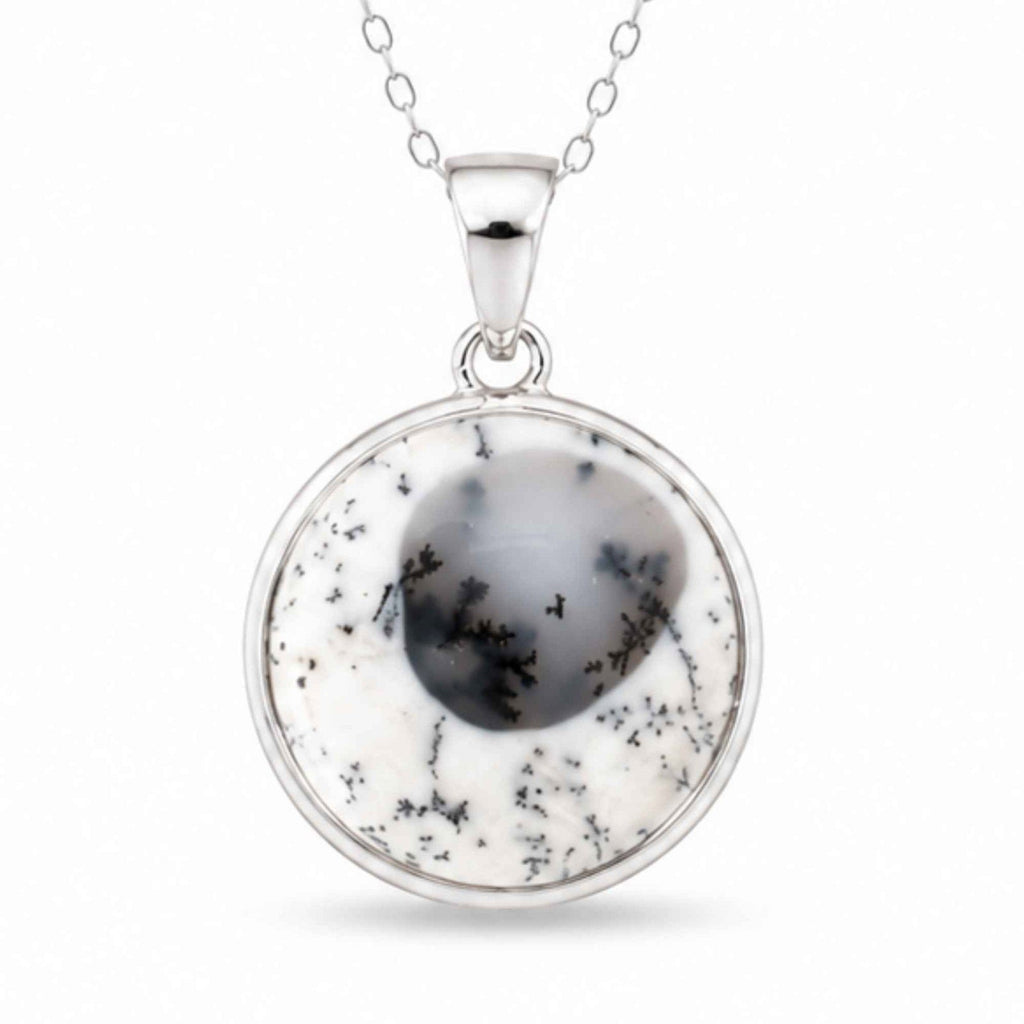 Colier cu Opal Dendritic, Argint 925 – CraftMystic