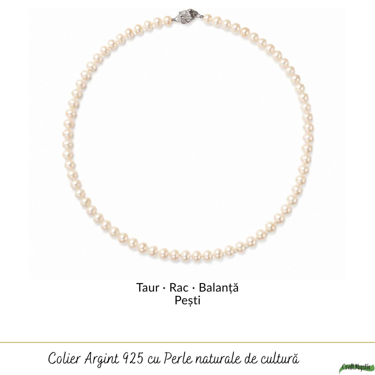 Colier cu Perlă, Argint 925 – CraftMystic