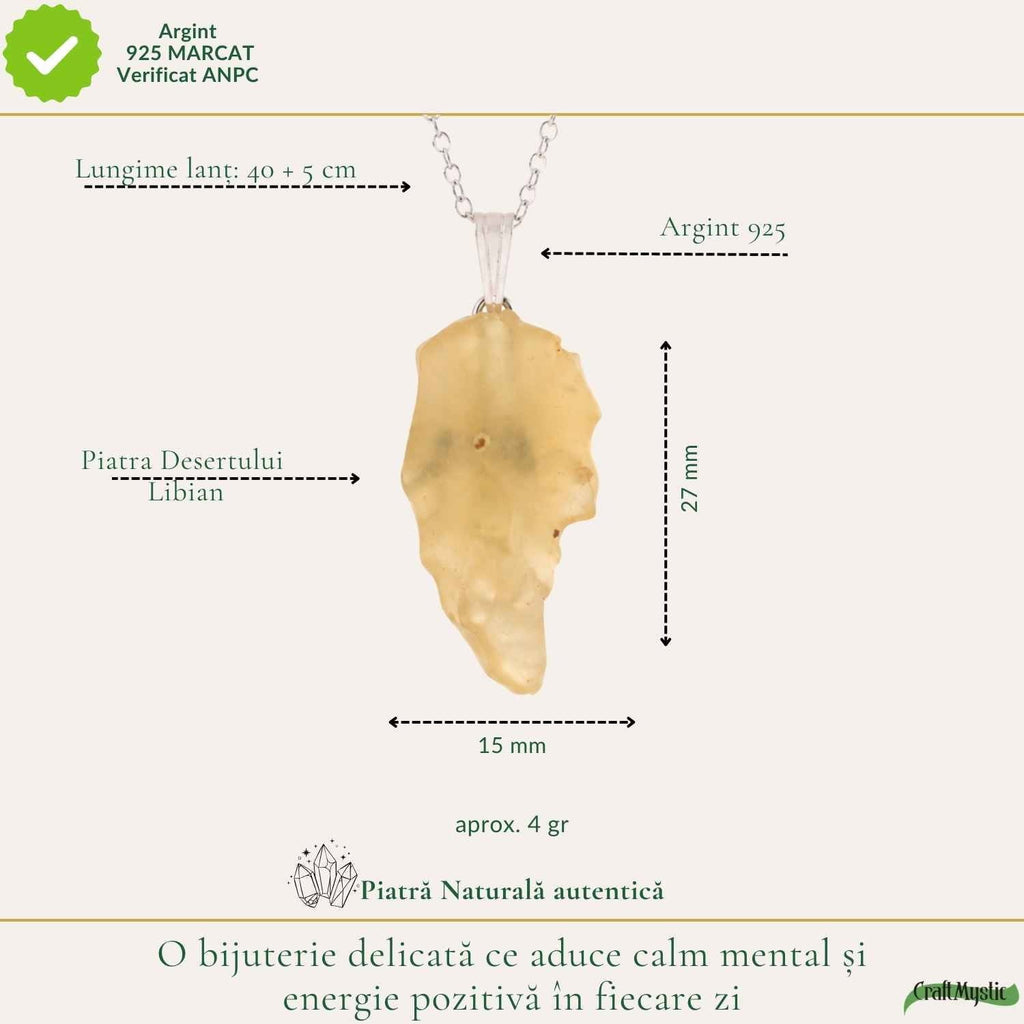 Colier cu Piatra Desertului, Argint 925 – CraftMystic