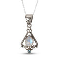 Colier cu Piatra Lunii și Topaz, Argint 925 – CraftMystic