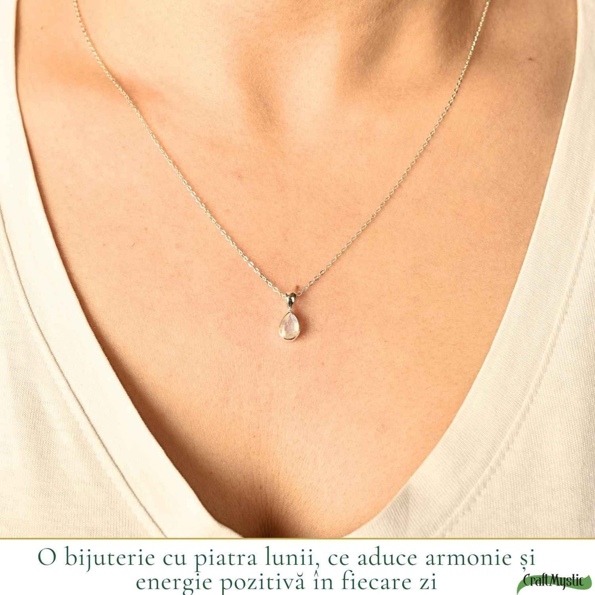 Colier cu Piatra Lunii, Argint 925 – CraftMystic