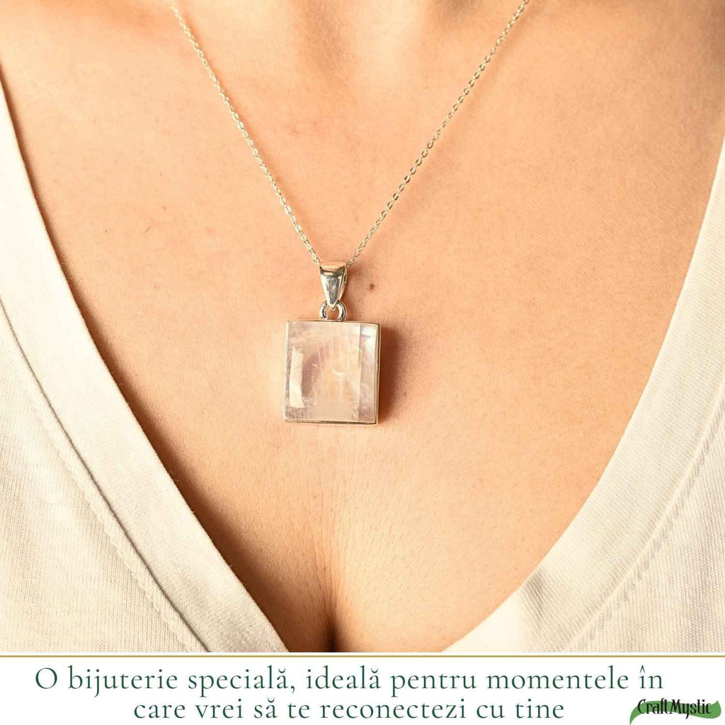 Colier cu Piatra Lunii, Argint 925 – CraftMystic