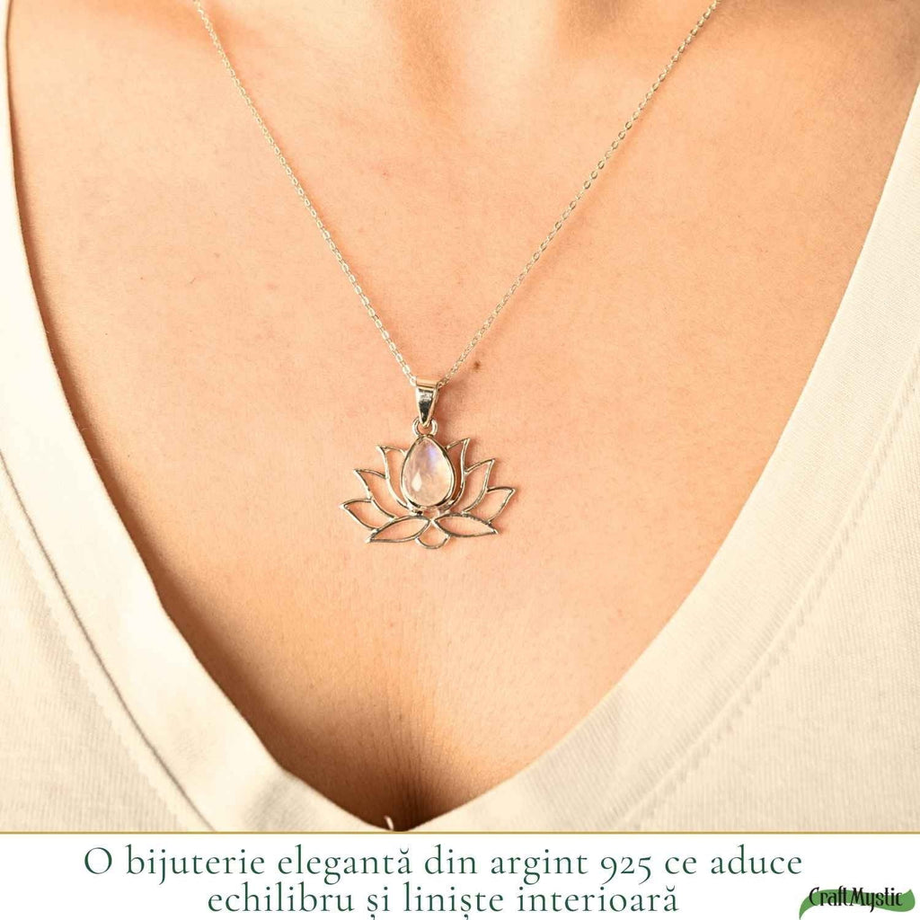 Colier cu Piatra Lunii, Argint 925 – CraftMystic