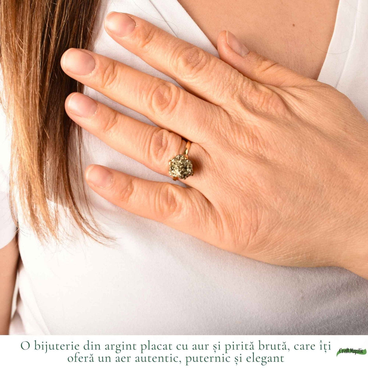 Inel cu Pirită, Argint 925 – CraftMystic
