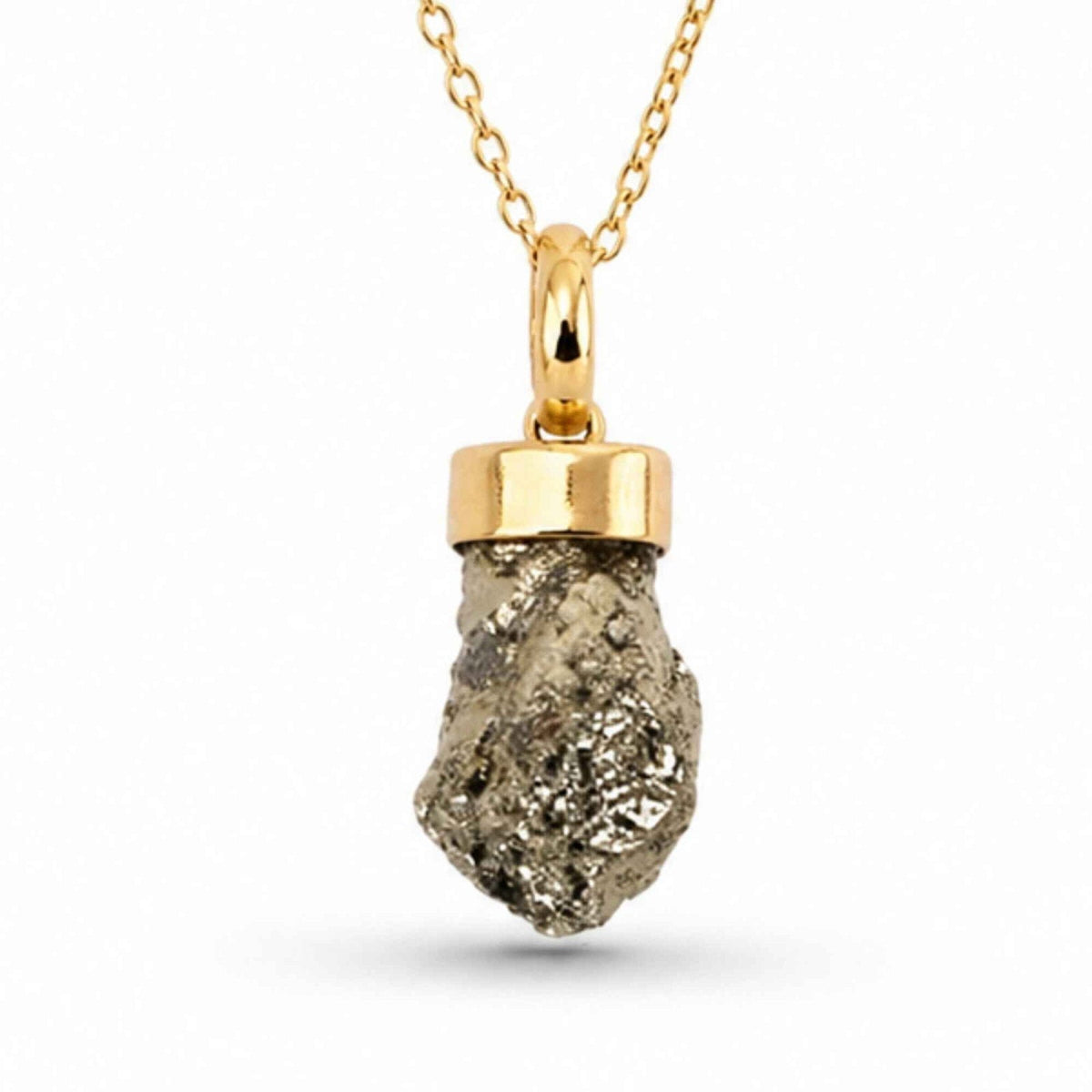 Colier cu Pirită, Argint 925 placat aur 18k – CraftMystic