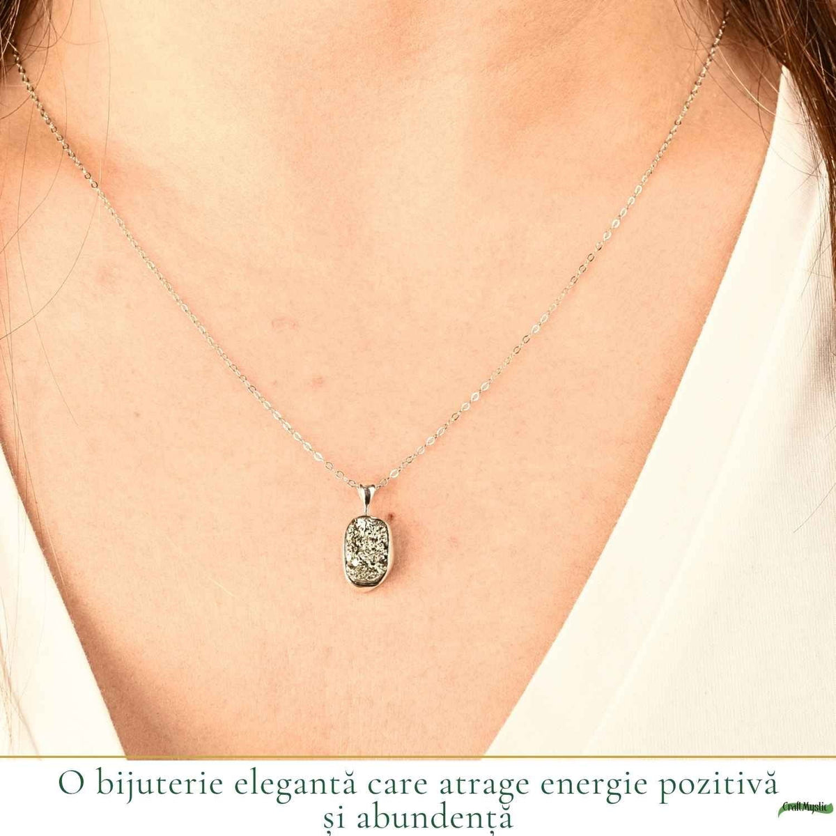 Colier cu Pirită, Argint 925 – CraftMystic