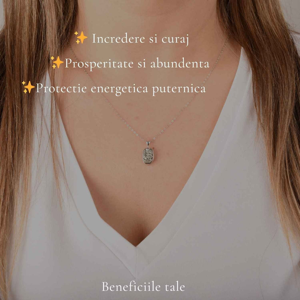 Colier cu Pirită, Argint 925 – CraftMystic